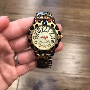 betsey johnson leopard watch
